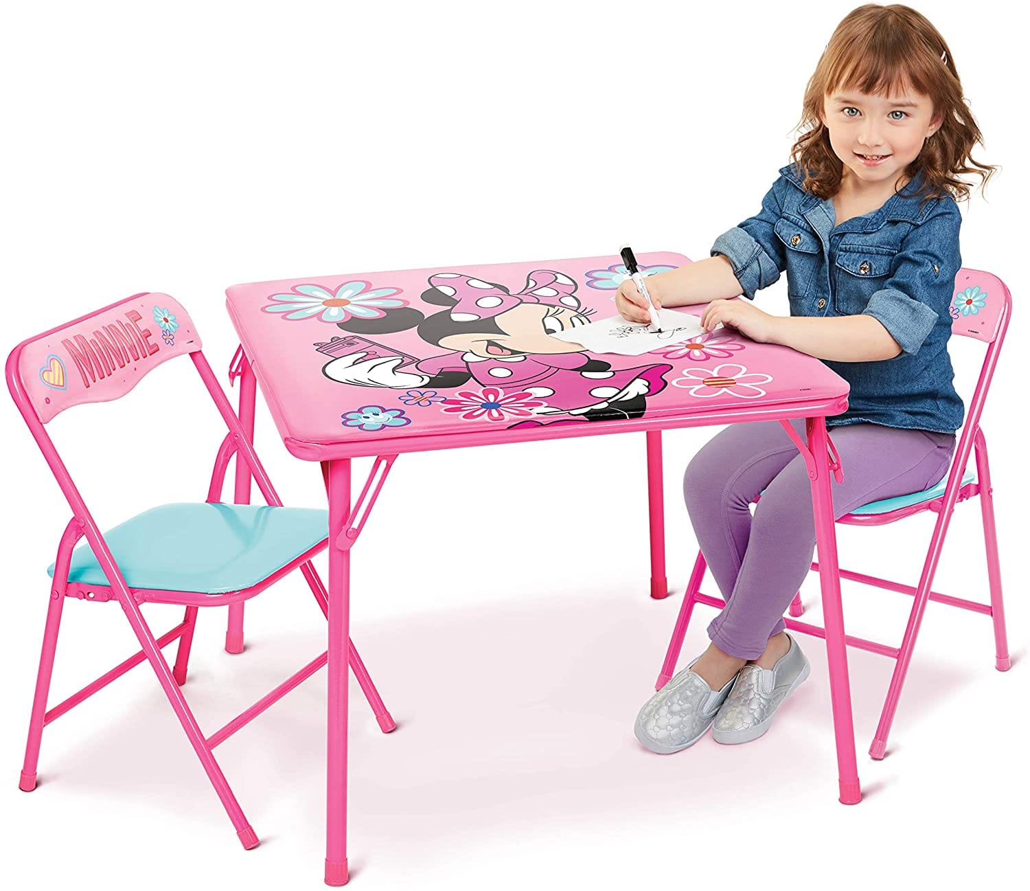 GTBW  Folding Minnie Mouse Table & Chair: Perfect for playrooms, classrooms, day cares, Sunday schools and kids rooms - 601691