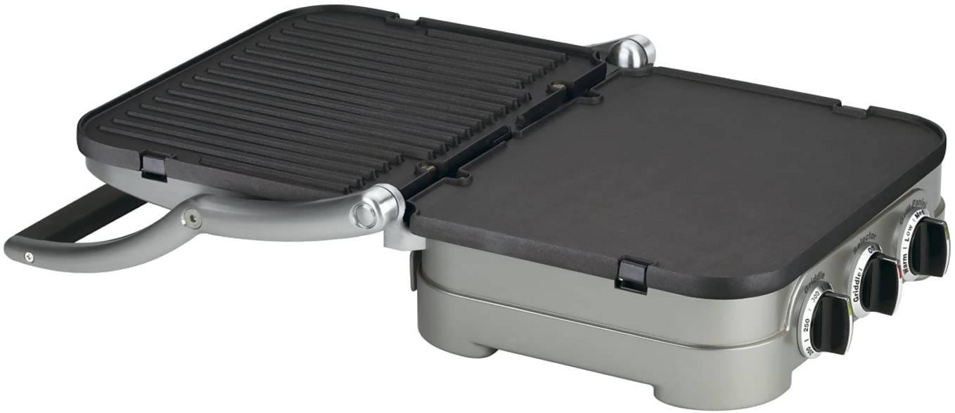 Cuisinart 5-in-1 Griddler can handle everything from pancakes and sausages to grilled cheese to steaks, hamburgers, and panini. - CU-GR-4 Pie's Variety Store