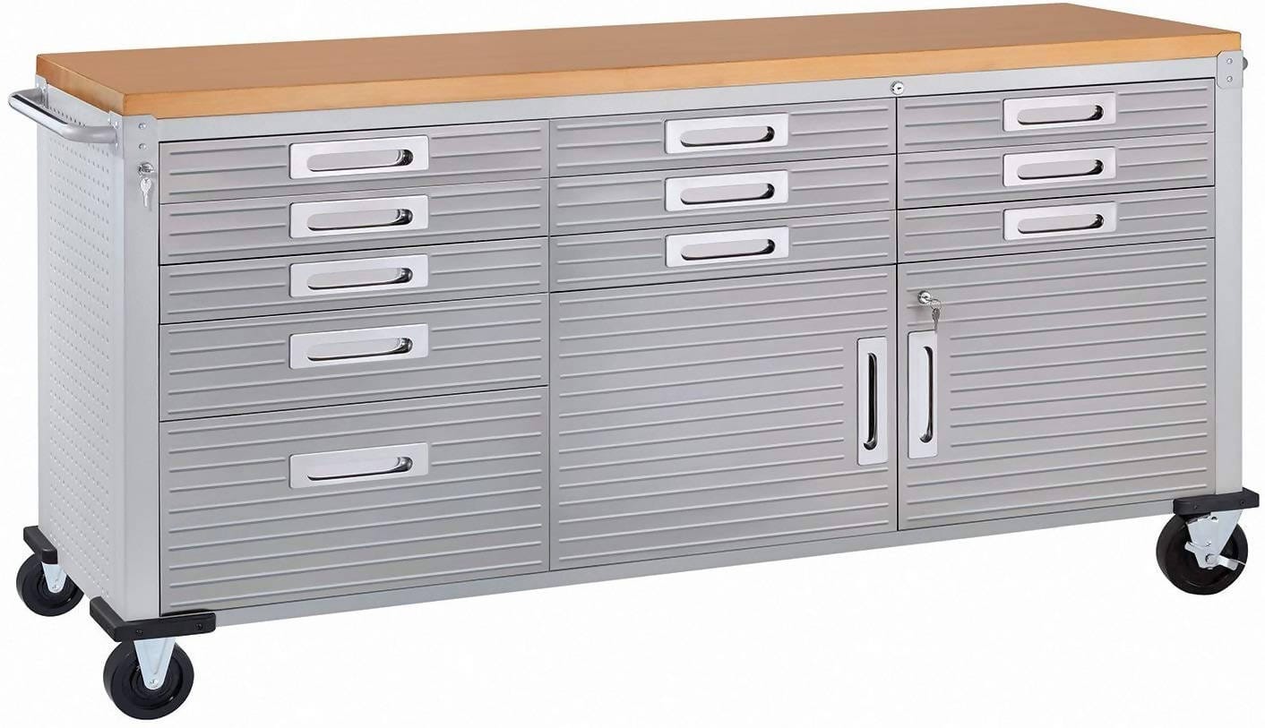 Ultra HD Seville Workbench and Storage Table with Wheels-202620 Hannah Frederick