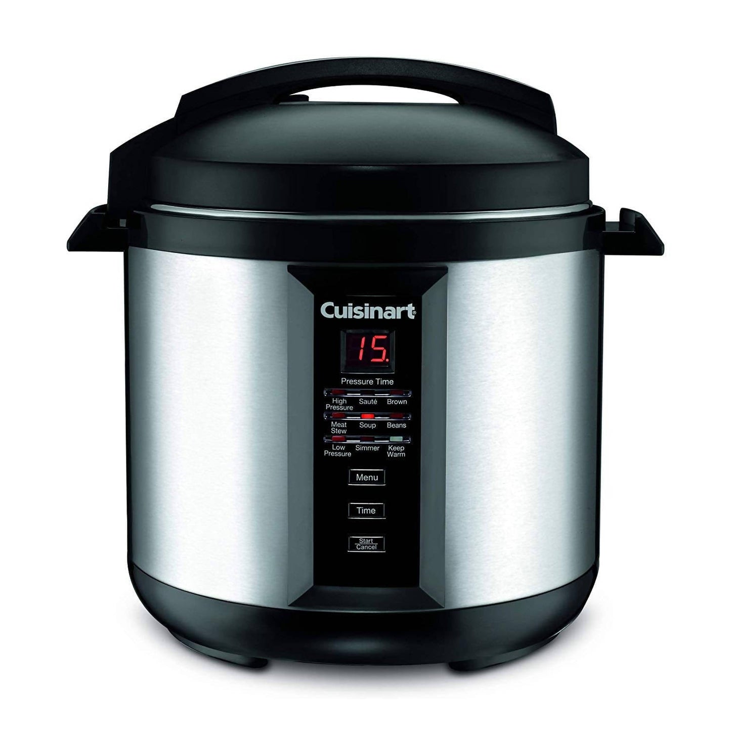 Cuisinart 6 Quart 1000 Watt Electric Pressure Cooker (Stainless Steel) This unit traps steam inside, which builds up pressure to create hotter temperatures, and its tight seal locks in heat giving great-tasting meals - CU-CPC-600 Pie's Variety Store