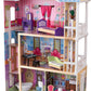 KID KRAFT  My Dreamy Dollhouse: With the 4-foot KidKraft My Dreamy Dollhouse, kids have 4 rooms to decorate, with a gliding elevator that spans all 3 floors - 65823 ebuystt