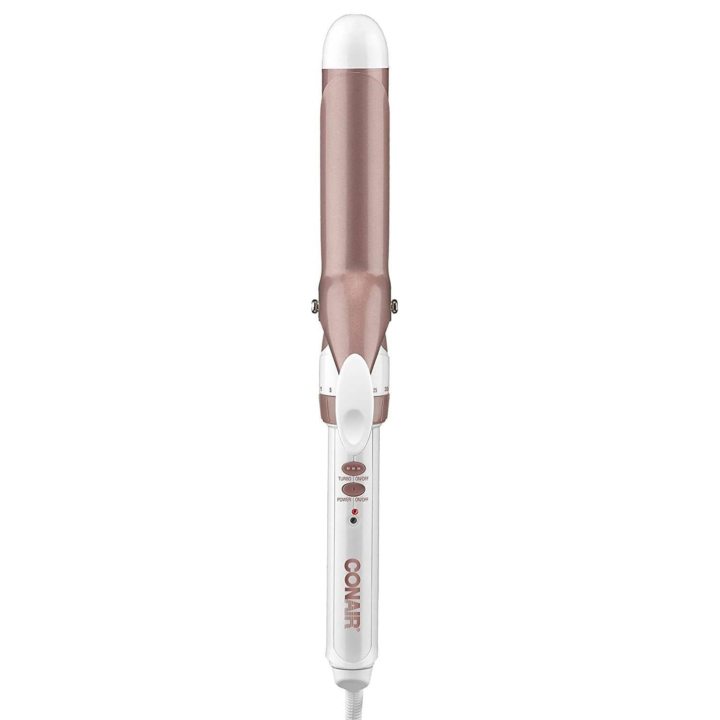 Conair Double Ceramic 3/4 inch Curling Iron (White/Rose Gold) has a higher ceramic content to deliver even heat, fast styling and long-lasting curls - C-CD700GN Pie's Variety Store