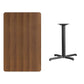 30'' x 48'' Rectangular Black Laminate Table Top with 23.5'' x 29.5'' Table Height Base [XU-BLKTB-3048-T2230-GG] Fl Furniture