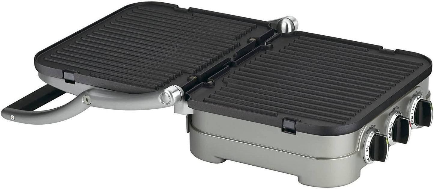 Cuisinart 5-in-1 Griddler can handle everything from pancakes and sausages to grilled cheese to steaks, hamburgers, and panini. - CU-GR-4 Pie's Variety Store