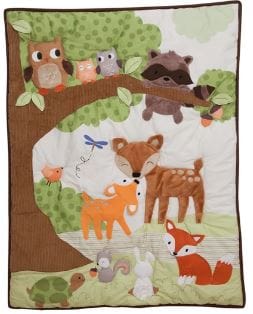 Lambs & Ivy Woodland Tales 4pc Crib Bedding Set This Nursery Baby Crib Bedding Collection Is Perfect For Any Little Boy or Girl - LAMBS&IVY-641 | Model# 582004V ebuystt