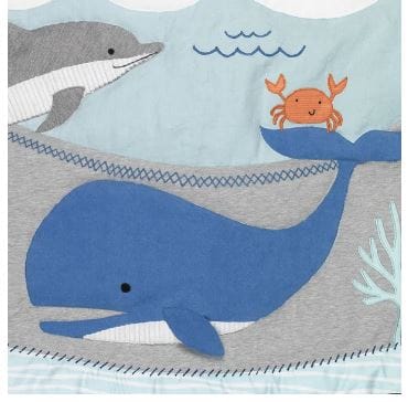 Lambs & Ivy Ocean Blue 4pc Crib Bedding Set Approved by kids. As mothers, we want the best for our young dreamers. Each design is carefully crafted to be soft, comfortable, durable, and easy to care for -LAMBS&IVY-880 | Model# 880004V ebuystt