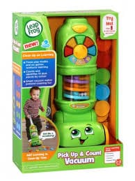 Leap Frog Pick Up & Count Vacuum: his smart toy collects and counts ten pieces of play dust as children spin over them and recognize each color - 611003 ebuystt