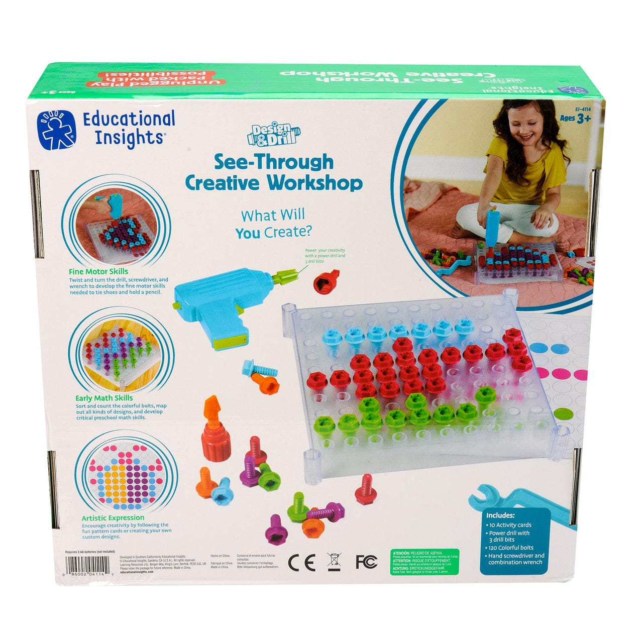 LEARNING RESOURCES Design & Drill See Through Creative Workshop: Play tools are ideal for developing motor skills - LR4114 ebuystt