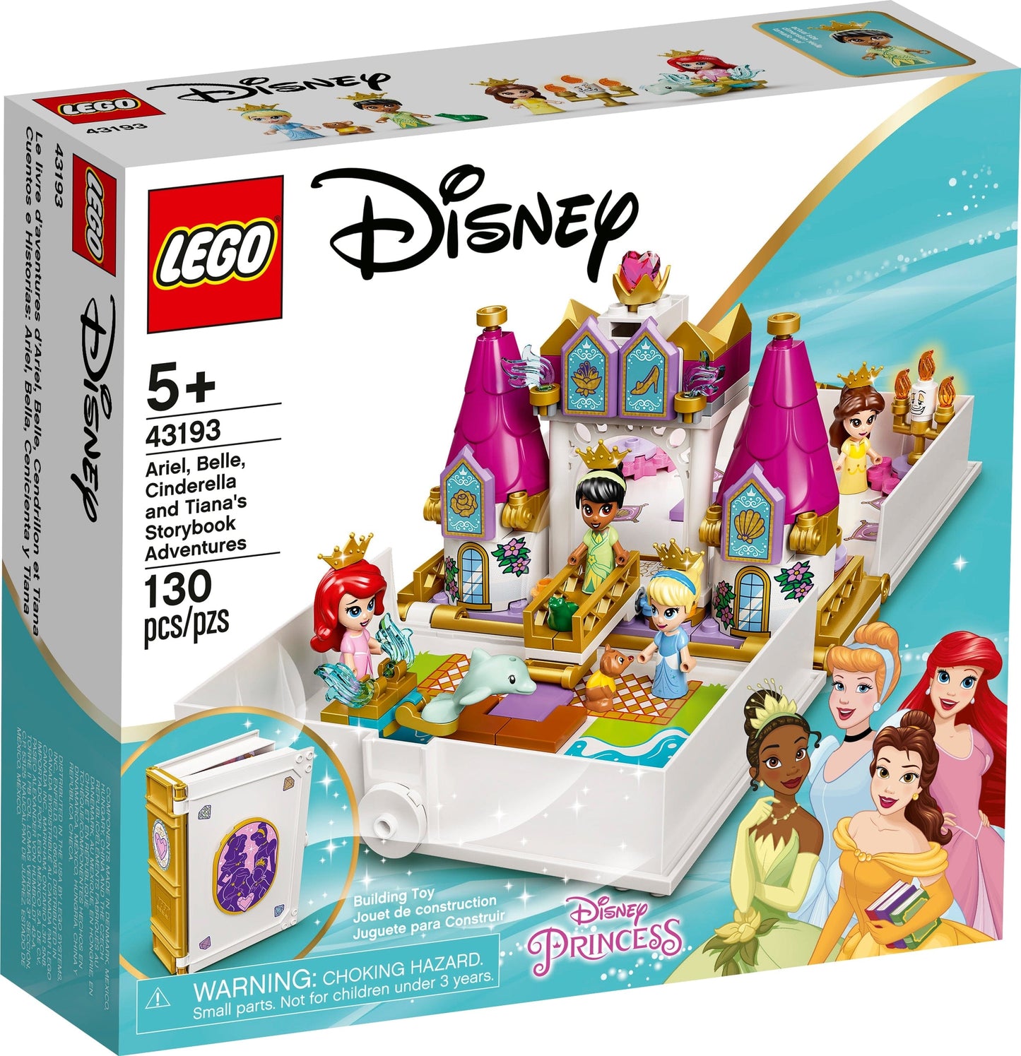 Lego Disney Ariel, Belle, Cinderella & Tiana's Storybook Adventures: 4 micro-doll figures –  Disney’s Cinderella, Tiana, Belle and Ariel - 43193 ebuystt