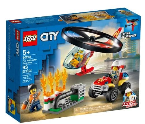 GTBW  Lego City Fire Helicopter Response 93pcs: Kids can enjoy role-play fun with 3 minifigures, including a worker with a cool welding mask, a firefighter helicopter pilot and LEGO City TV hero fire chief Freya McCloud -  60248 ebuystt