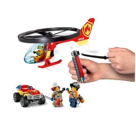 GTBW  Lego City Fire Helicopter Response 93pcs: Kids can enjoy role-play fun with 3 minifigures, including a worker with a cool welding mask, a firefighter helicopter pilot and LEGO City TV hero fire chief Freya McCloud -  60248 ebuystt