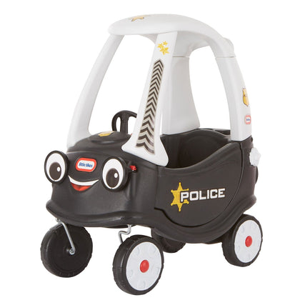 LITTLE TIKES Police Cozy Coupe: Combines this classic ride-on with 4 role play accessories: a vest, a hat, a badge, and a pretend play radio - 654732