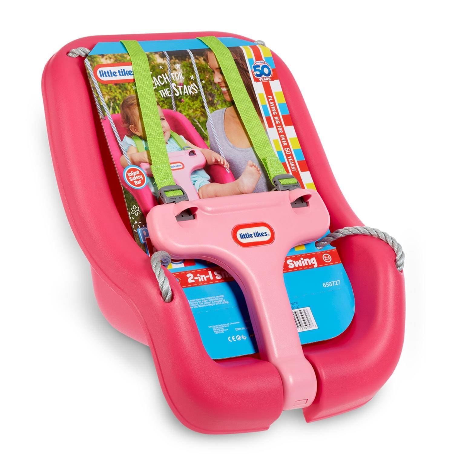 LITTLE TIKES  Snug N Secure 2 In 1 Swing Magenta: is the perfect swing for babies and toddlers alike - 650727 ebuystt