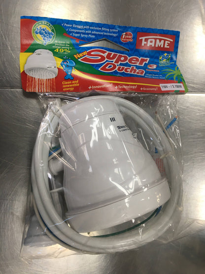 Fame Super Ducha 3T Shower Water Heater is one of the most economical instant shower units. It is compact and will instantly deliver hot water for a comfortable bath - PAC 069061 MEGA