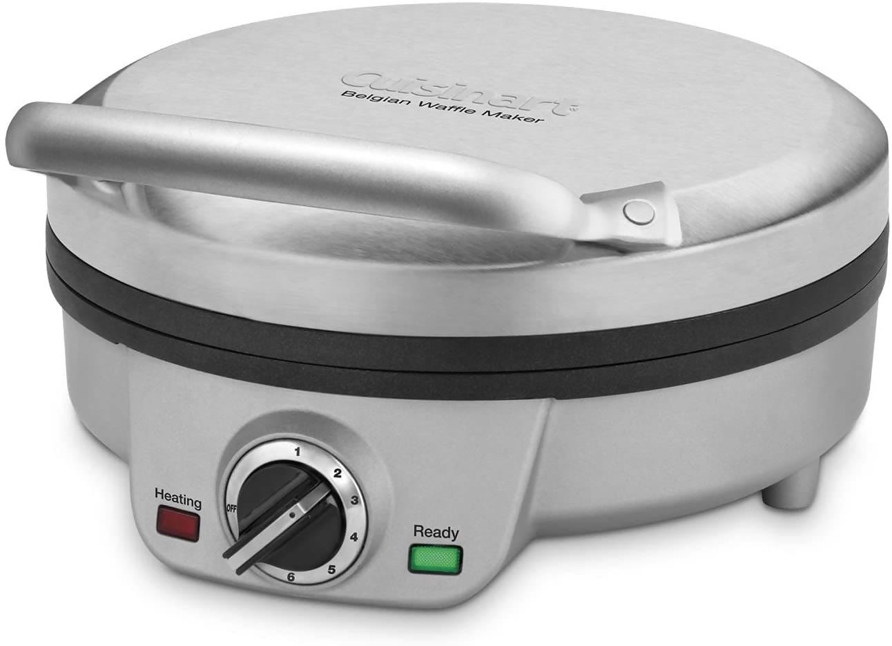 Cuisinart 4-Slice Belgian Waffle Maker cooks golden waffles that are crispy on the outside and mouthwateringly tender on the inside (Silver) CU-WAF-200 Elegant AccScents