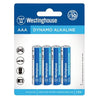WESTINGHOUSE ALKALINE AAA BATTERY 4PK, Offering long lasting power, Battery delivers a stable current ideal for high drain devices with dynamic instantaneous power. Ideally for Cameras, Wireless Mouse & Keyboard, Game Controller, Shavers, Toys - LR03BP4
