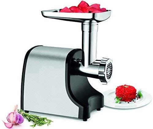 Cuisinart Electric Meat Grinder lets you grind generous portions of fresh meats quickly and easily. Its Heavy-Duty 300-Watt Motor can Grind up to 3 pounds (1.36 kg) per minute - CU-MG-100