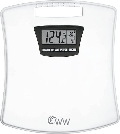 Weight Watchers Scales by Conair Weight Tracker Bathroom Scale compares your current weight to last, start, and goal weight so you can accurately measure your progress. 4 user memory helps the family stay on track - C-WW45Y