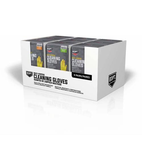 EQPT Multi-Purpose Cleaning Gloves 9 Pairs Clean Ones Premium Multipurpose Anti-Slip Gloves, 20 Mil, Medium (9 Pair Pack)/335996 dayana sifontes