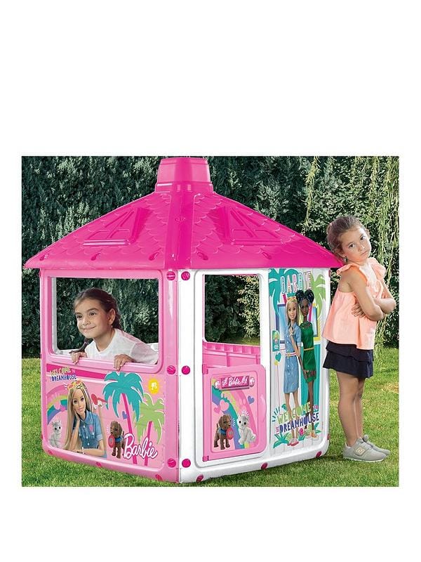 Barbie City House - Design is in the plastic and will not peel off and is the perfect addition to any garden, with front door and side windows and a chimney -1610