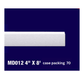 White Baseboard Moulding  6-Inch  x 8 feet Common moldings fastened where walls meet floors, protects the wall from furniture, kicks- EL-D069 Mega