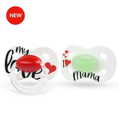 MEDELA  Day & Night Pacifier My Love: Orthodontic Teat: Designed to support the natural movement of baby's mouth muscles - 101042907