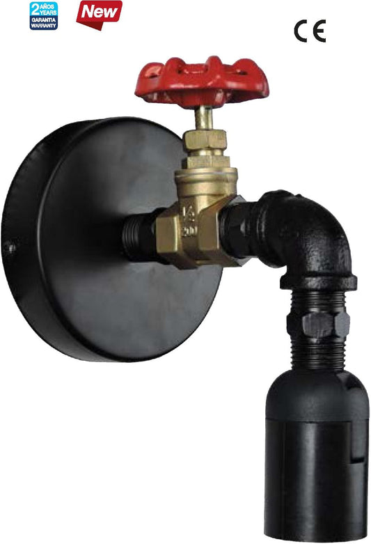Wall Water Tap Light Black With Steel and Copper Finish, 69272 MES