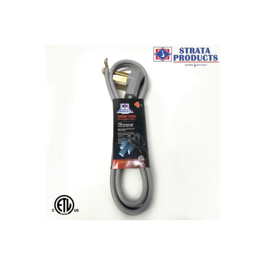 Strata Extension DRYER CORD 4 FEET SRDT with Packaging 30AMP 60C 300V, FL-104 MES