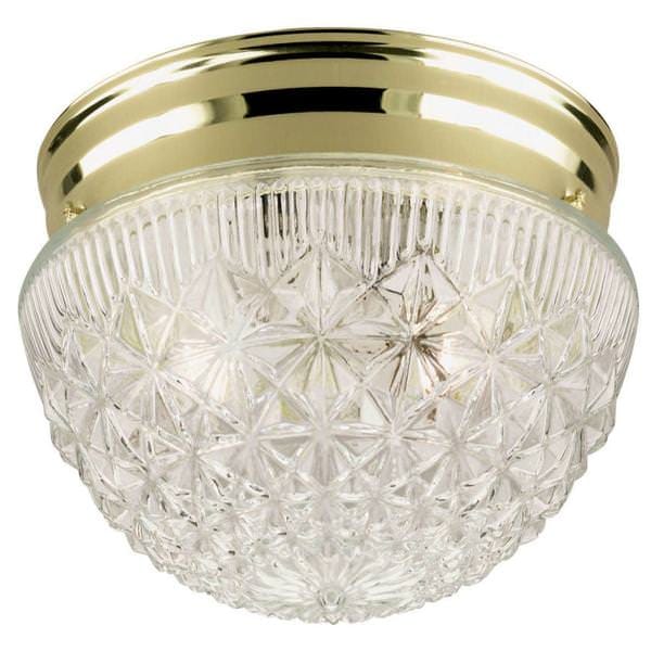 Westinghouse Lighting Flush Mount Ceiling Light Fixture Polished Brass, 66698 MES