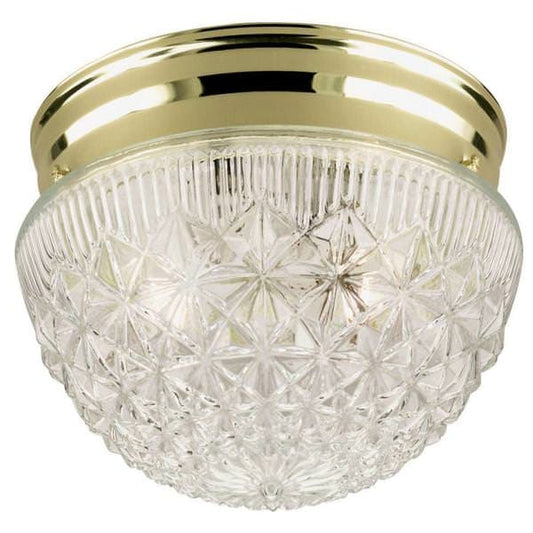 Westinghouse Lighting Flush Mount Ceiling Light Fixture Polished Brass, 66698 MES