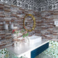 3D Mosaic Morcart Self Adhesive Tile Wall Sticker Backsplash - 12" x 12" DIY for Bathrooms, Kitchens, Oil-Proof, Waterproof- Price Per Unit MT1085 MEGA