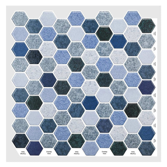 3D Mosaic Morcart Self Adhesive Tile Wall Sticker Backsplash - 12" x 12" DIY for Bathrooms, Kitchens, Oil-Proof, Waterproof- Price Per Unit MT1165 MEGA