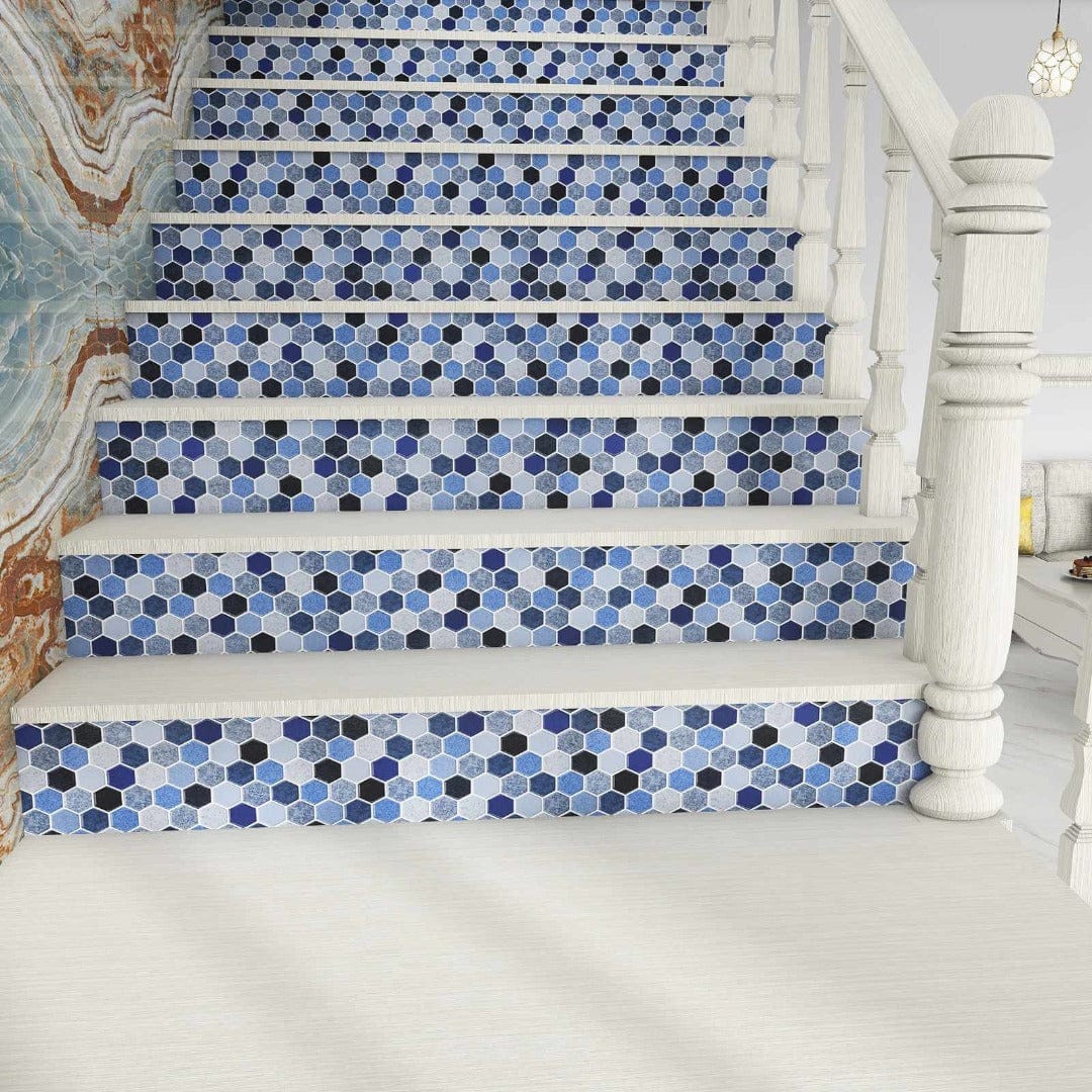 3D Mosaic Morcart Self Adhesive Tile Wall Sticker Backsplash - 12" x 12" DIY for Bathrooms, Kitchens, Oil-Proof, Waterproof- Price Per Unit MT1165 MEGA
