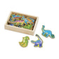 Melissa & Doug 20pc Dinosaur Magnet Set: Bright colors add excitement to this dino collection contained in a convenient wooden case - 0476 ebuystt