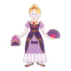 MELISSA & DOUG Puff Princess Sticker: Layer them onto the double-sided background board to fill four royal settings with glamorous princesses, outfitted in mix-and-match ball gowns, jewelry, scepters, shoes, and crowns - 9100