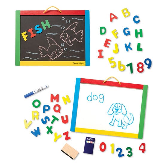 MELISSA & DOUG  Magnetic Chalkboard/Dry Easel Board: Whatever your artist's mood, this portable drawing board has the tools to express it - 145 ebuystt