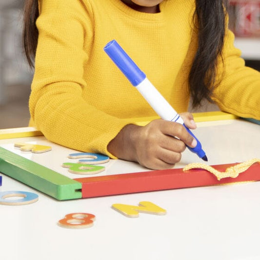 MELISSA & DOUG  Magnetic Chalkboard/Dry Easel Board: Whatever your artist's mood, this portable drawing board has the tools to express it - 145 ebuystt