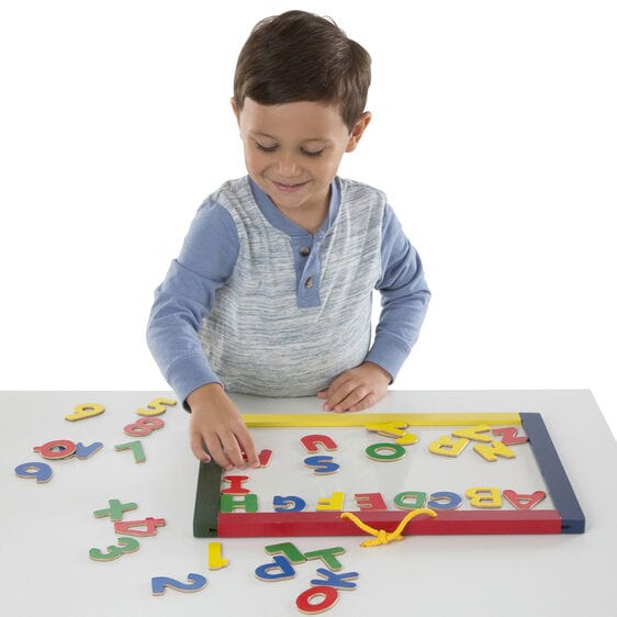 MELISSA & DOUG  Magnetic Chalkboard/Dry Easel Board: Whatever your artist's mood, this portable drawing board has the tools to express it - 145 ebuystt