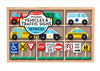 MELISSA & DOUG Wooden Vehicles & Traffic Signs: Car-loving kids will find everything they need to set up a busy street or add to train sets and blocks - 3177