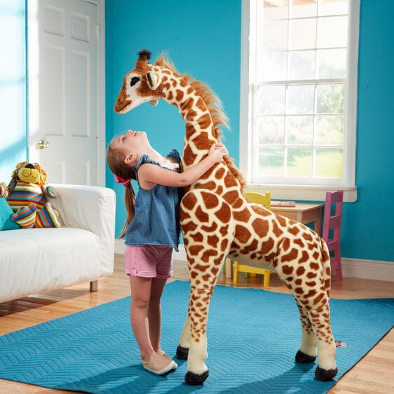 MELISSA & DOUG  Plush Giraffe Life Like: Over four feet tall, this gentle giant brings a touch of the exotic into any environment - 2106