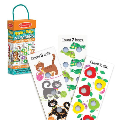 MELISSA & DOUG Poke A Dot Numbers Learning Cards: Count on these learning cards for a unique twist on number fun! Poke the irresistible buttons to hear satisfying clicks - 31471