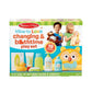 MELISSA & DOUG Mine To Love Changing & Bathtime Play Set: Pretend to get baby squeaky clean with shampoo and bubble bath bottles and soap in a dish - 31703 ebuystt