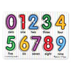 MELISSA & DOUG Number Puzzle Peg With Picture: A colorful picture under each piece shows the same number of items as the numeral on top of the piece - 3273