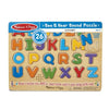 MELISSA & DOUG Alphabet Sound Puzzle: This 26-piece wooden puzzle pronounces the correct name of each letter when it is placed correctly in the puzzle board - 340