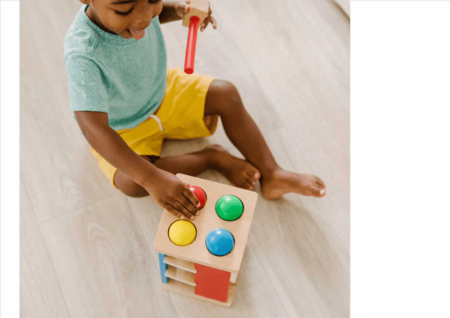 MELISSA & DOUG Pound And Roll Tower: Features brightly colored and smoothly sanded pieces that help children build early shape, color, and size-differentiation skills - 3559 ebuystt