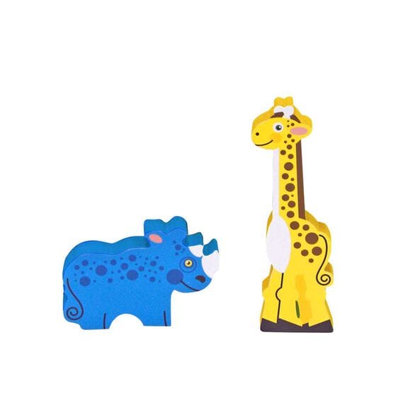 MELISSA & DOUG Safari Chunky Puzzle: Eight easy-grasp, chunky wild animal pieces have full-color, matching pictures underneath - 3722 ebuystt