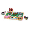 MELISSA & DOUG  Puzzle Chunky Farm: seven easy-grasp, chunky farm animals and a barn. Each piece has a full-color, matching picture underneath - 3723