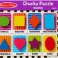 MELISSA & DOUG Puzzle Chunky Shapes: Encourages hand-eye coordination, fine motor skills and visual perception skills - M&D-3730 ebuystt