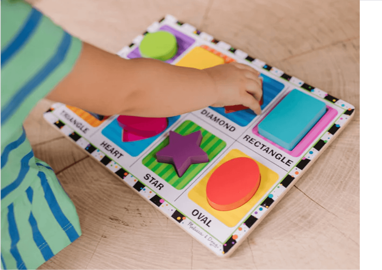 MELISSA & DOUG Puzzle Chunky Shapes: Encourages hand-eye coordination, fine motor skills and visual perception skills - M&D-3730 ebuystt