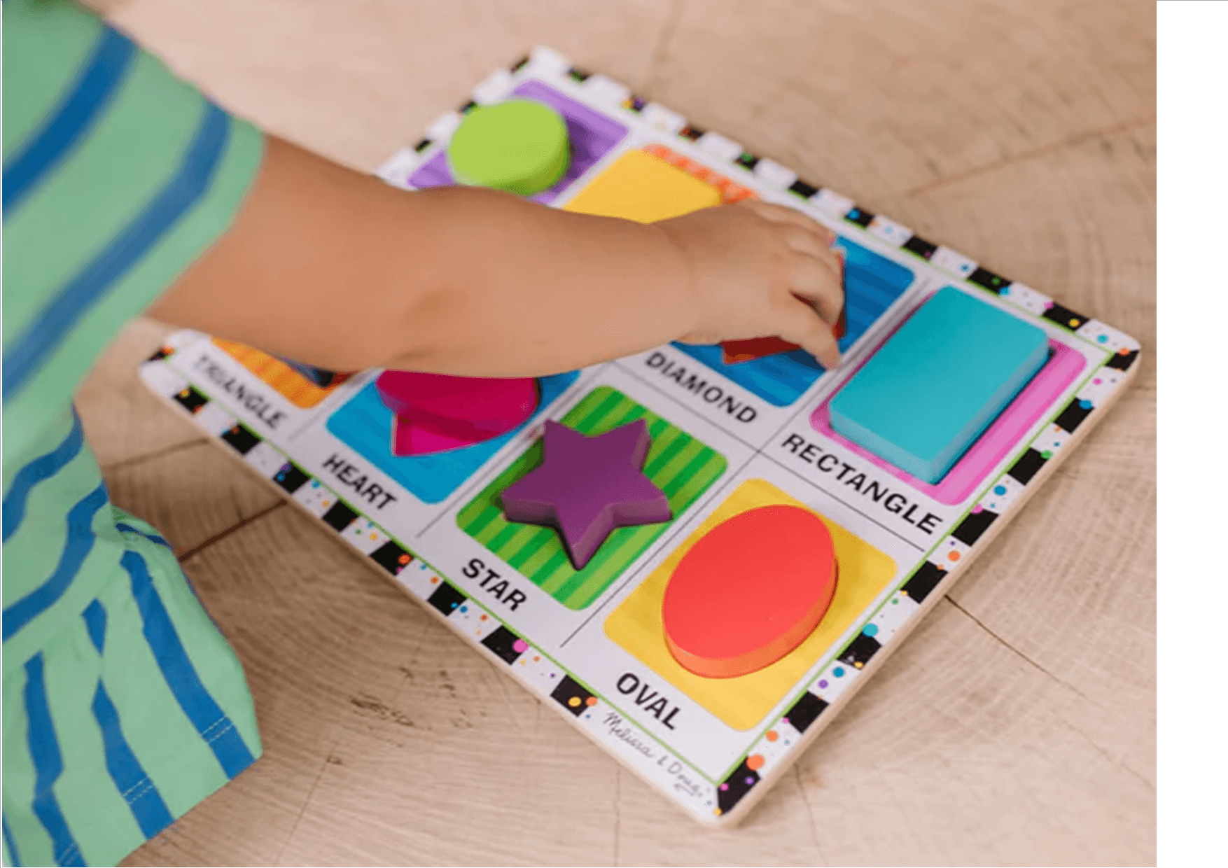 MELISSA & DOUG Puzzle Chunky Shapes: Encourages hand-eye coordination, fine motor skills and visual perception skills - M&D-3730 ebuystt